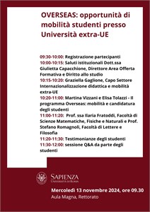 OVERSEAS: opportunità di studio presso Università extra-UE