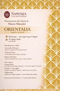 Presentazione del volume di Marco Mancini Orientalia. Saggi scelti
